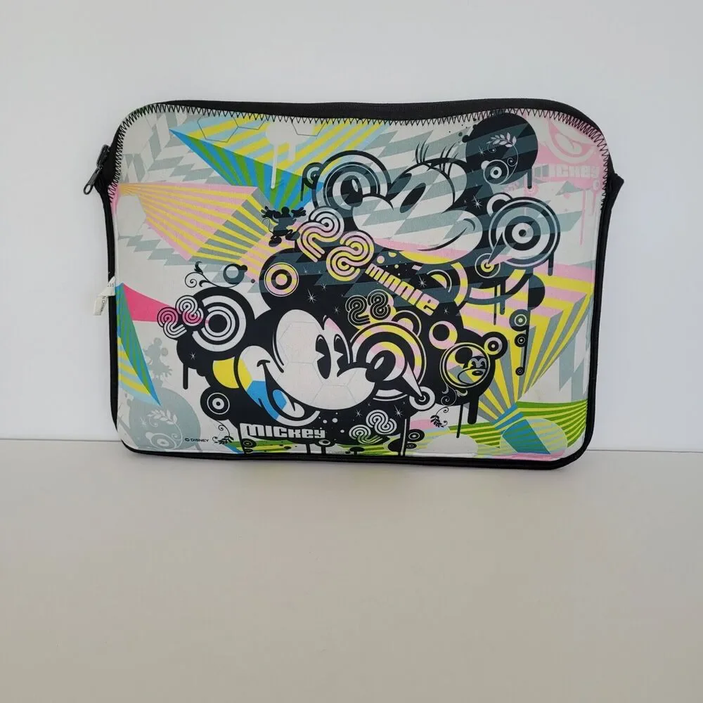Disney Mickey & Minnie Reversible Neoprene Laptop‎ Cover Sleeve 13x10 Colorful